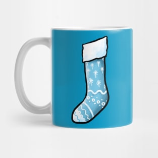 Blue Christmas Stocking Mug